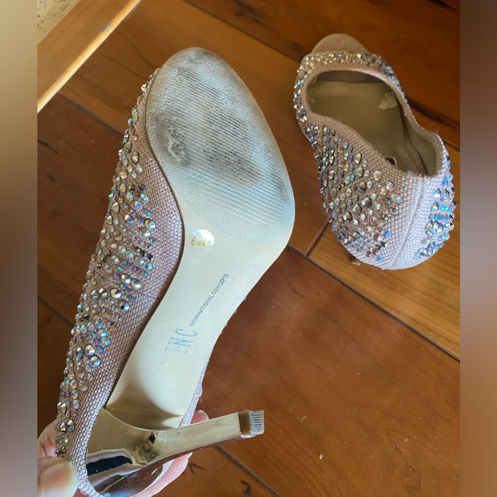 Nude Rhinestone Heels - Picture 2 of 10